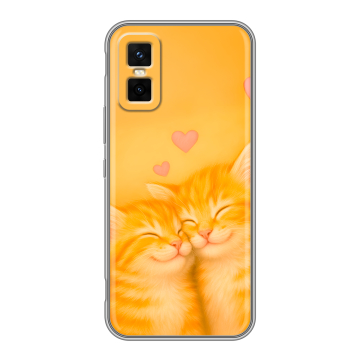 Силиконовый чехол на Infinix GT 30 Pro с принтом Милые котята