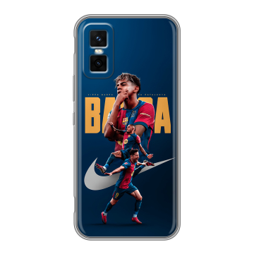 Силиконовый чехол на Infinix GT 30 Pro с принтом Барселона Barca Yamal 