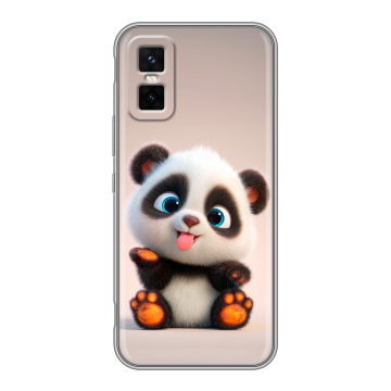 Силиконовый чехол на Infinix GT 30 Pro с принтом милая панда
