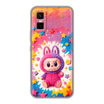 Силиконовый чехол на Infinix GT 30 Pro с принтом Labubu Лабубу