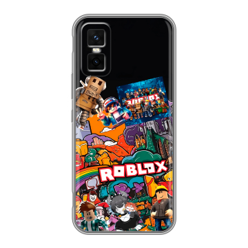 Силиконовый чехол на Infinix GT 30 Pro с принтом Roblox Роблокс
