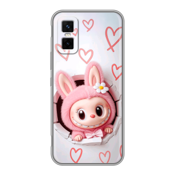Силиконовый чехол на Infinix GT 30 Pro с принтом Labubu Лабубу