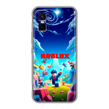Силиконовый чехол на Infinix GT 30 Pro с принтом Roblox Роблокс
