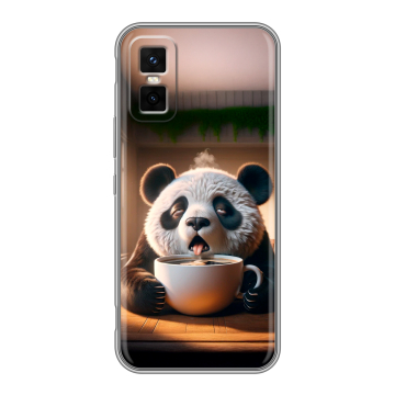 Силиконовый чехол на Infinix GT 30 Pro с принтом смешная панда