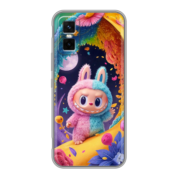 Силиконовый чехол на Infinix GT 30 Pro с принтом Labubu Лабубу