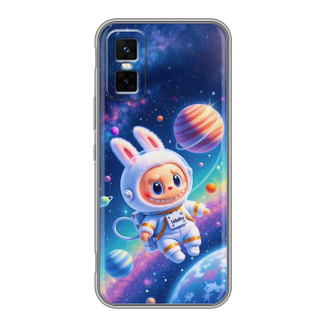 Силиконовый чехол на Infinix GT 30 Pro с принтом Labubu Лабубу