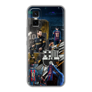 Силиконовый чехол на Infinix GT 30 Pro с принтом Messi Barcelona