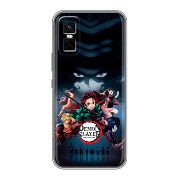 Силиконовый чехол на Infinix GT 30 Pro с принтом Demon Slayer Клинок рассекающий демонов
