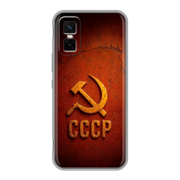 Силиконовый чехол на Infinix GT 30 Pro с принтом Флаг Герб СССР