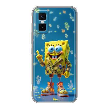 Силиконовый чехол на Infinix GT 30 Pro с принтом Спанч боб Спанчбоб