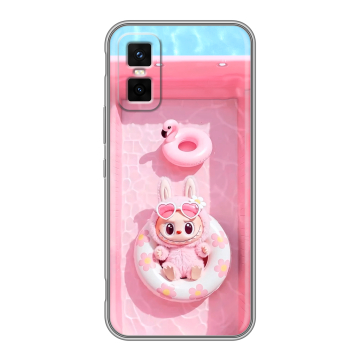 Силиконовый чехол на Infinix GT 30 Pro с принтом Labubu Лабубу
