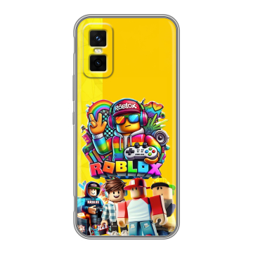 Силиконовый чехол на Infinix GT 30 Pro с принтом Roblox Роблокс