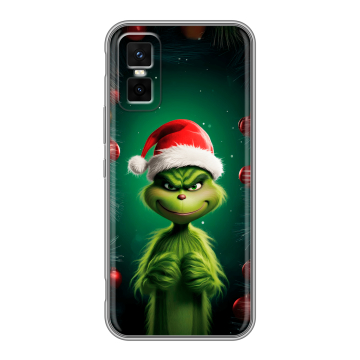 Силиконовый чехол на Infinix GT 30 Pro с принтом Гринч Новый год Рождество
