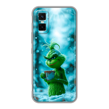 Силиконовый чехол на Infinix GT 30 Pro с принтом Новый год гринч