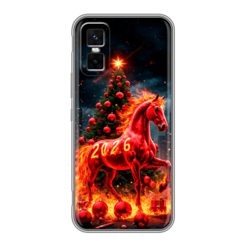 Силиконовый чехол на Infinix GT 30 Pro с принтом Новый год