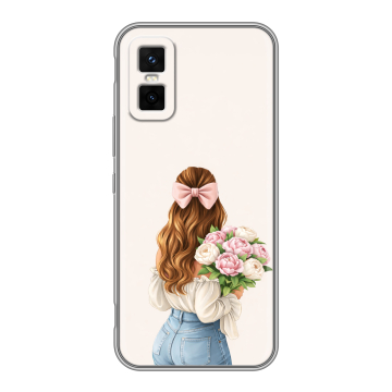 Силиконовый чехол на Infinix GT 30 Pro с принтом женский