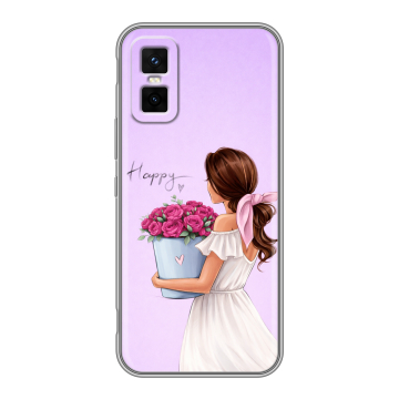 Силиконовый чехол на Infinix GT 30 Pro с принтом женский