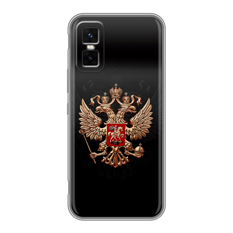Силиконовый чехол на Infinix GT 30 Pro с принтом Герб России Силиконовый чехол на Infinix GT 30 Pro с принтом Герб России