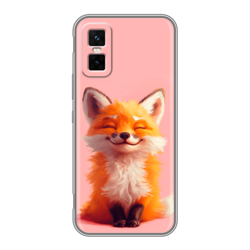 Силиконовый чехол на Infinix GT 30 Pro с принтом милая лиса Силиконовый чехол на Infinix GT 30 Pro с принтом милая лиса
