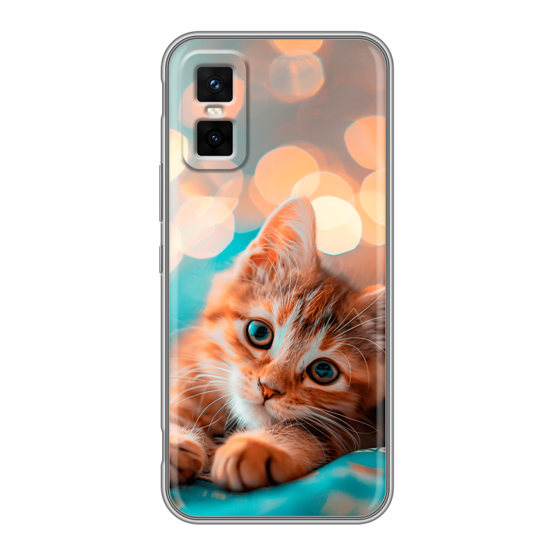 Силиконовый чехол на Infinix GT 30 Pro с принтом котик Силиконовый чехол на Infinix GT 30 Pro с принтом котик