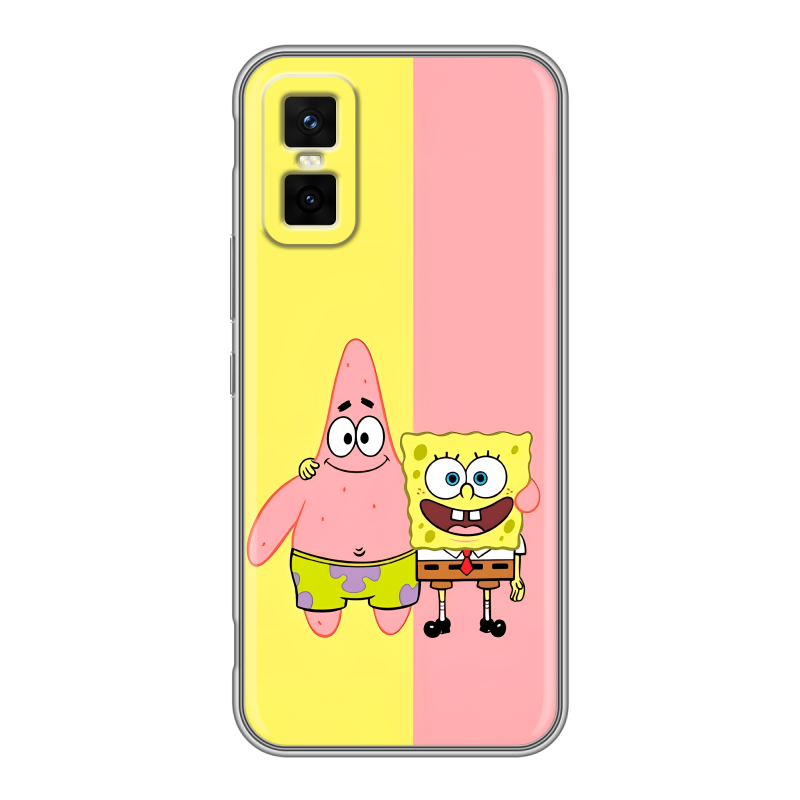 Силиконовый чехол на Infinix GT 30 Pro с принтом Спанч боб Спанчбоб Силиконовый чехол на Infinix GT 30 Pro с принтом Спанч боб Спанчбоб