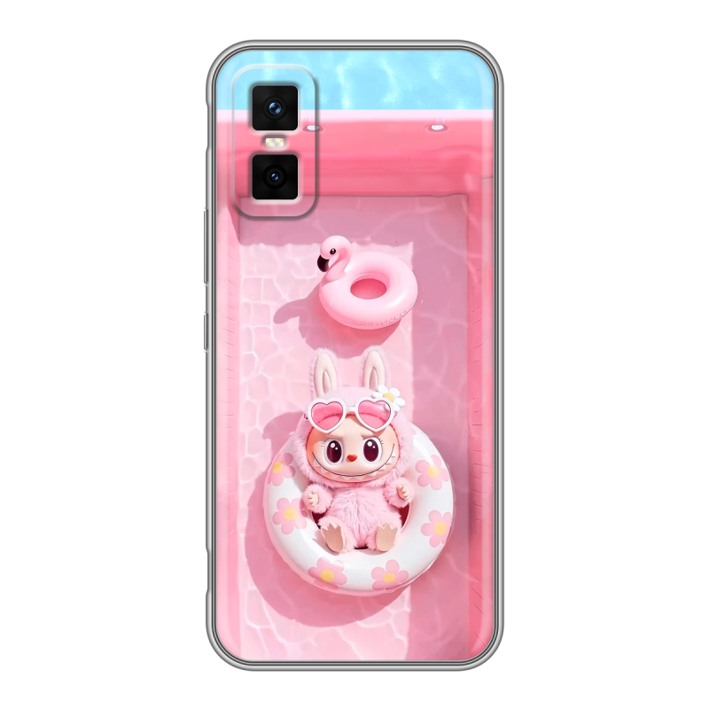 Силиконовый чехол на Infinix GT 30 Pro с принтом Labubu Лабубу Силиконовый чехол на Infinix GT 30 Pro с принтом Labubu Лабубу