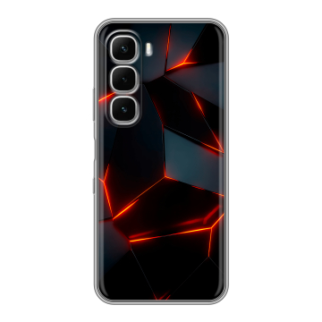 Силиконовый чехол на Infinix Hot 60i с принтом Яркие абстракции