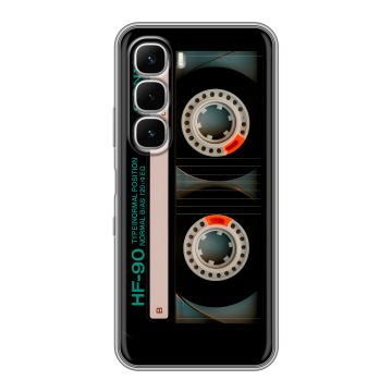 Силиконовый чехол на Infinix Hot 60i с принтом Кассета