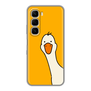 Силиконовый чехол на Infinix Hot 60i с принтом Утка