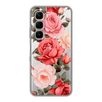 Силиконовый чехол на Infinix Hot 60i с принтом Розы
