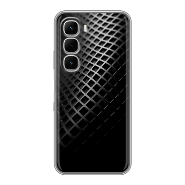 Силиконовый чехол на Infinix Hot 60i с принтом Текстура металла