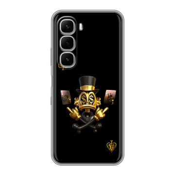 Силиконовый чехол на Infinix Hot 60i с принтом Золотой скрудж макдак