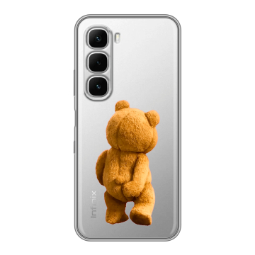 Силиконовый чехол на Infinix Hot 60i с принтом Медведь