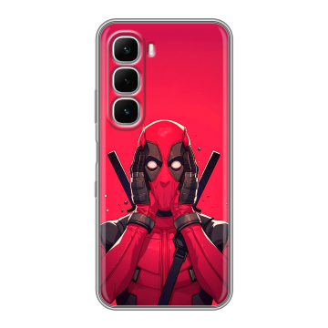 Силиконовый чехол на Infinix Hot 60i с принтом Дедпул Deadpool