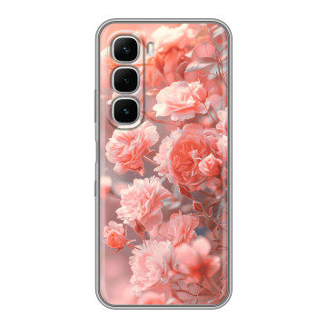 Силиконовый чехол на Infinix Hot 60i с принтом Розы цветы