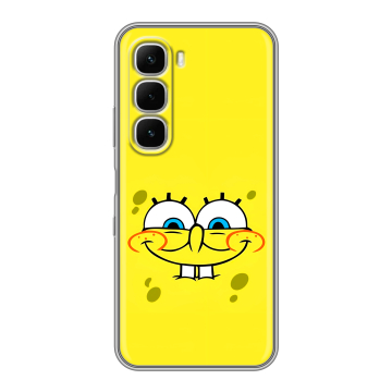 Силиконовый чехол на Infinix Hot 60i с принтом спанчбоб спанч боб