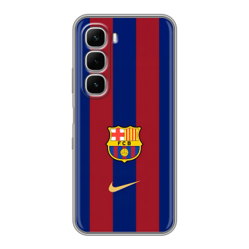 Силиконовый чехол на Infinix Hot 60i с принтом Барселона Barcelona
