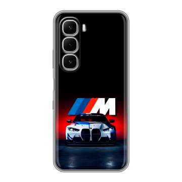 Силиконовый чехол на Infinix Hot 60i с принтом БМВ BMW