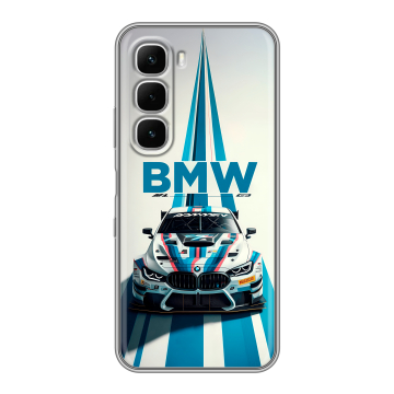 Силиконовый чехол на Infinix Hot 60i с принтом БМВ BMW