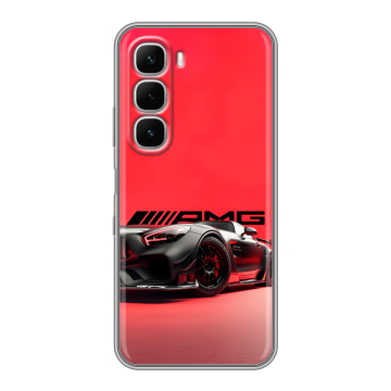 Силиконовый чехол на Infinix Hot 60i с принтом Мерседес Mercedes AMG