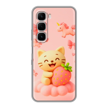 Силиконовый чехол на Infinix Hot 60i с принтом для девочек