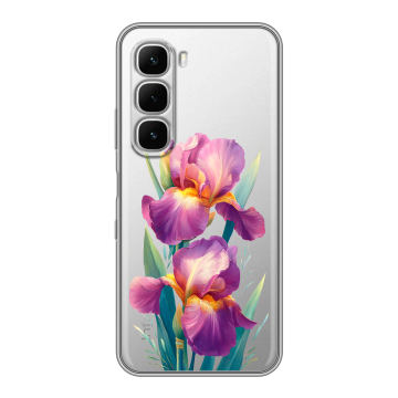 Силиконовый чехол на Infinix Hot 60i с принтом Цветы орхидеи