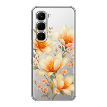 Силиконовый чехол на Infinix Hot 60i с принтом Цветы