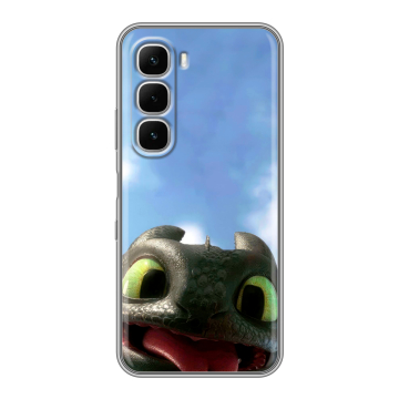 Силиконовый чехол на Infinix Hot 60i с принтом Как приручить дракона