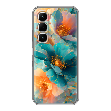 Силиконовый чехол на Infinix Hot 60i с принтом Цветы