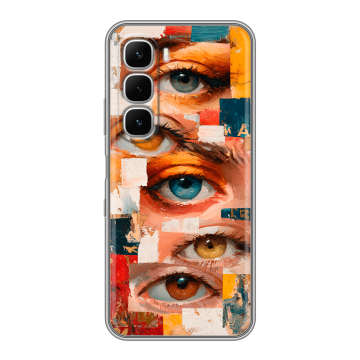 Силиконовый чехол на Infinix Hot 60i с принтом Модный принт