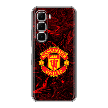 Силиконовый чехол на Infinix Hot 60i с принтом Manchester United