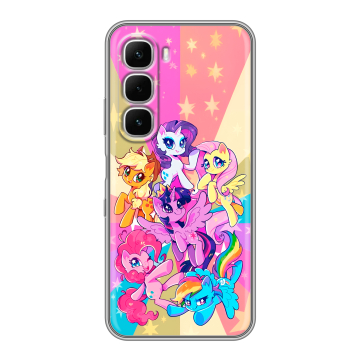 Силиконовый чехол на Infinix Hot 60i с принтом My little pony Дружба чудо