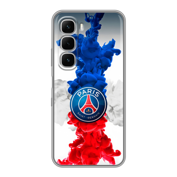 Силиконовый чехол на Infinix Hot 60i с принтом PSG ПСЖ