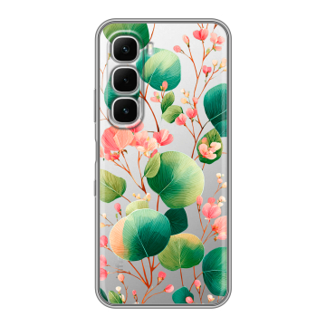 Силиконовый чехол на Infinix Hot 60i с принтом женский